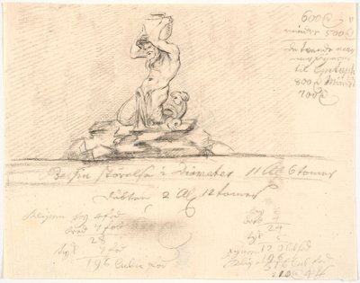 Draft for Fountain with Triton by Johannes Wiedewelt