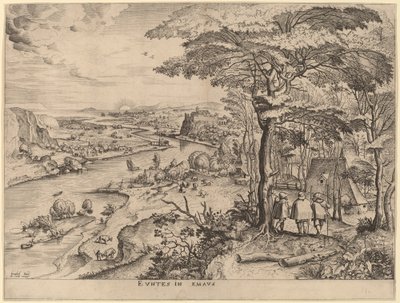 The Pilgrims to Emmaus by Johannes and Lucas van Doetechum after Pieter Bruegel the Elder