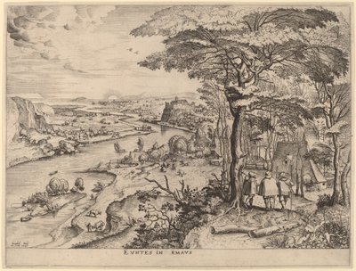 The Pilgrims to Emmaus by Johannes and Lucas van Doetechum after Pieter Bruegel the Elder