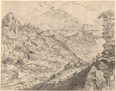 Large Alpine Landscape by Johannes and Lucas van Doetechum after Pieter Bruegel the Elder