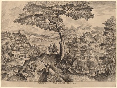 Milites Requiescentes (Soldiers at Rest) by Johannes and Lucas van Doetechum after Pieter Bruegel the Elder