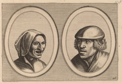 "Vrouw Verneem-al" and "Hans de Pluym-strijcker" by Johannes and Lucas van Doetechum after Pieter Bruegel the Elder