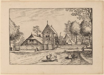 Farmstead by Johannes van Doetechum, the Elder and Lucas