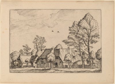 Large Farm with Draw Well by Johannes van Doetechum, the Elder and Lucas