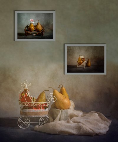 Cozy Pear Still Life by John-Mei Zhong
