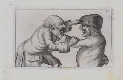 Two Angry Men Fight One Another (engraving) by John  Collier