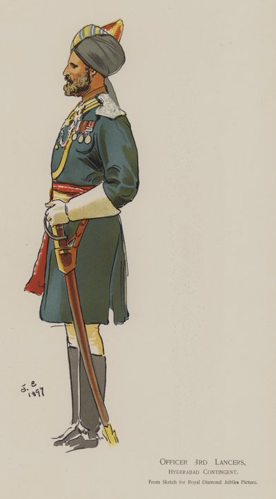Officer 3rd Lancers, Hyderabad Contingent by John (after) Charlton
