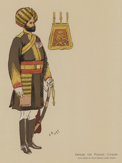 Officer 5th Punjaub Cavalry by John (after) Charlton