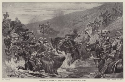 The Rush to Kimberley, the 10th Hussars Crossing Klip Drift by John (after) Charlton