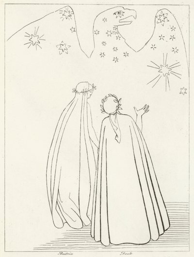 The Celestial Eagle, Paradise, Canto 19 by John (after) Flaxman