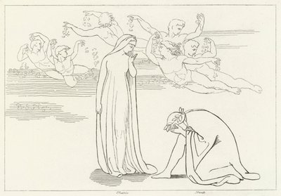 The Descent of Beatrice, Purgatory, Canto 30 by John (after) Flaxman