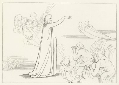 The Descent of Christ, Inferno, Canto 4 by John (after) Flaxman