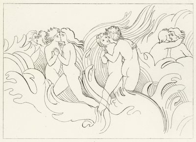 The Fiery Doom, Purgatory, Canto 26 by John (after) Flaxman
