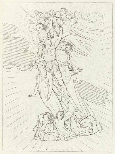 The Planet Jupiter, Paradise, Canto 18 by John (after) Flaxman