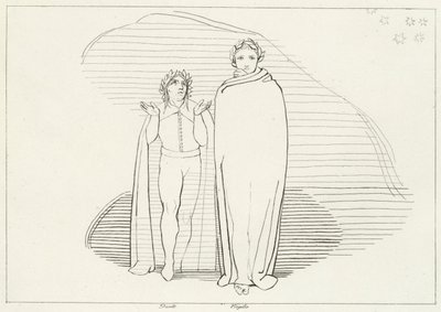 The Reascent, Inferno, Canto 34 by John (after) Flaxman