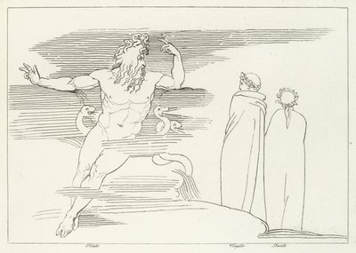 The Region of Pluto, Inferno, Canto 7 by John (after) Flaxman