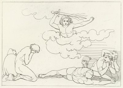 The Terrors of Guilt, Paradise, Canto 22 by John (after) Flaxman