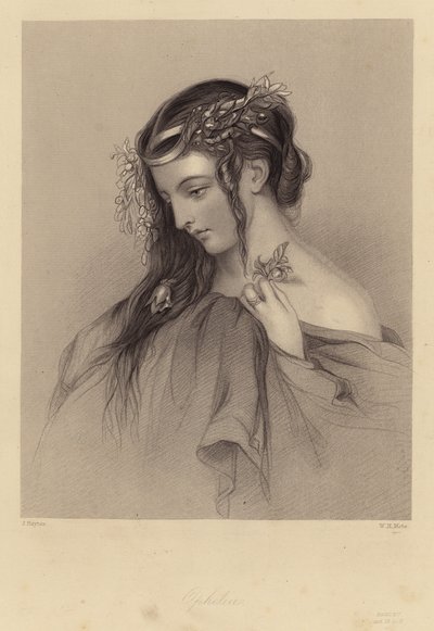 Shakespeare: Hamlet, Ophelia, Act IV, Scene V by John (after) Hayter