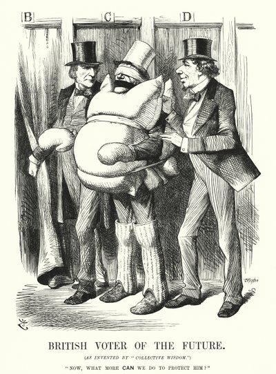 Punch Cartoon: British Voter of the Future by John (after) Tenniel