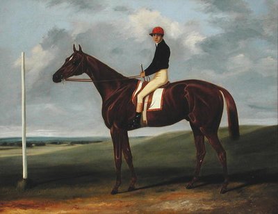 Chestnut Colt with Jockey Up and Starting Post by John Alfred Wheeler