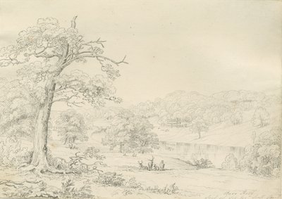 Great Barr Hall (pen drawing), nd [1799-1854] by John Allport