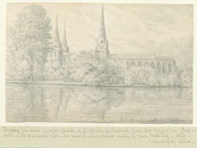 South West View of Lichfield Cathedral by John Allport