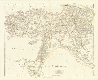 1840 Map of Turkey in Asia by John Arrowsmith