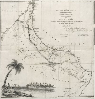 Map of Oman by John Arrowsmith