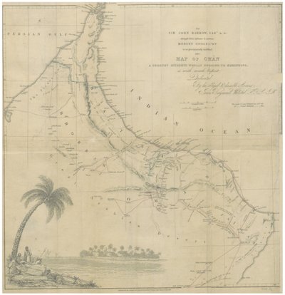 Map of Oman by John Arrowsmith