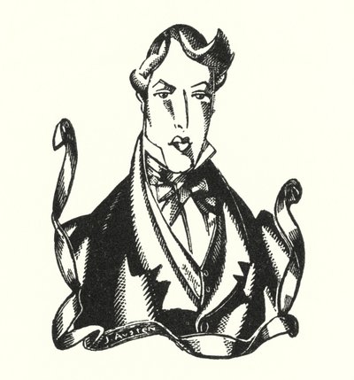 Finis illustration for Don Juan by Lord Byron by John Austen