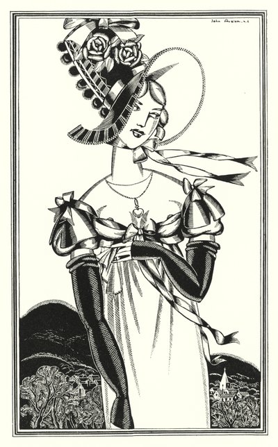 Illustration for Don Juan by Lord Byron: A Bonnet, Which the Fair Sex Wear by John Austen