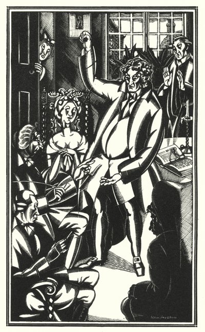 Illustration for Tristram Shandy by Laurence Sterne by John Austen
