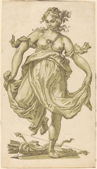 Dancing Nymph with Bow and Arrows by John Baptist Jackson