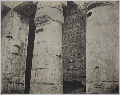 Medinet Habu, Mortuary Temple of Ramses III, Left Wall by John Beasley Greene
