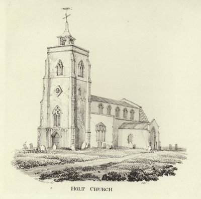 The Church of St Andrew in the Village of Holt by John Berney Ladbrooke