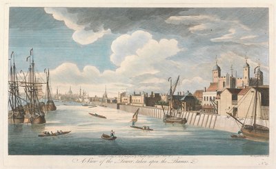 A View of the Tower, Taken upon the Thames by John Boydell