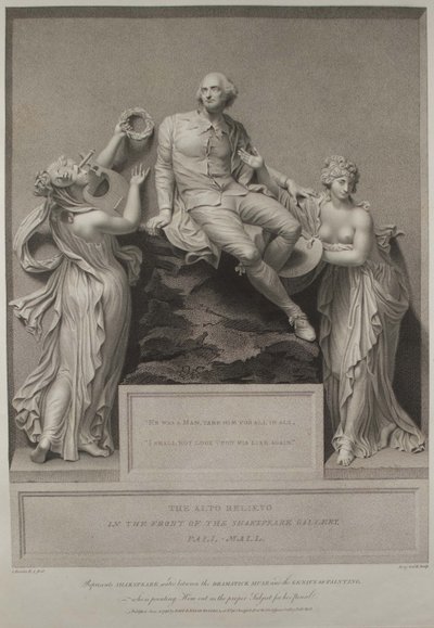Shakespeare with the Muse of Literature and the Genius of Painting by John Boydell
