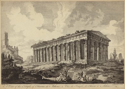 View of the Temple of Theseus, Athens, Greece by John Boydell