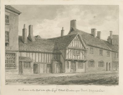 Burton-upon-Trent - Old Houses on High Street by John Buckler