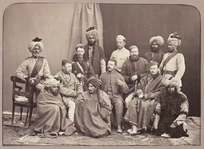 British and Native Officers, 5th Regiment of Infantry, Punjab Frontier Force by John Burke