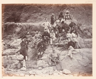 Officers of the 51st Regiment on Sultan Tarra, Showing Different Service Uniforms Worn, 1878 by John Burke