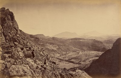 View from a Little Below the Fort, Showing Sunga from Which the Enemy Kept Up a Very Harassing Fire on the Advancing Columns by John Burke