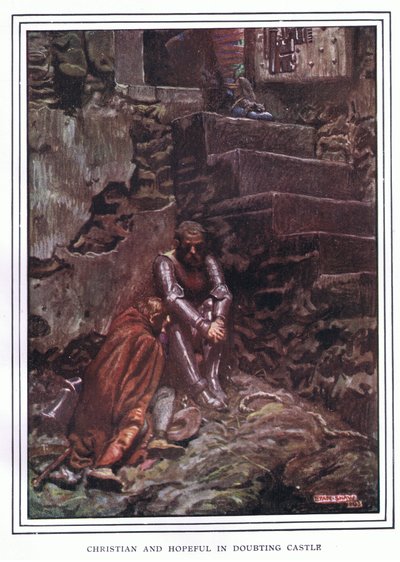 Christian and Hopeful in Doubting Castle by John Byam Liston Shaw
