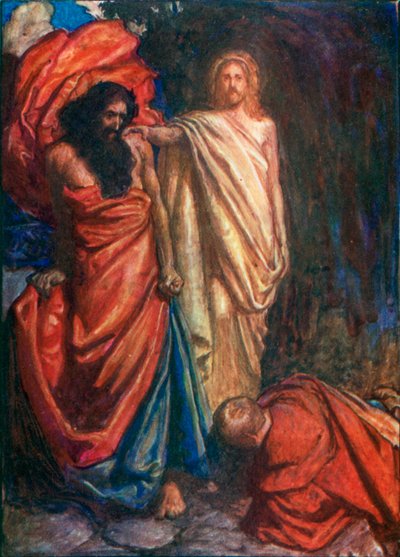 Faithful Struck Down by Moses by John Byam Liston Shaw
