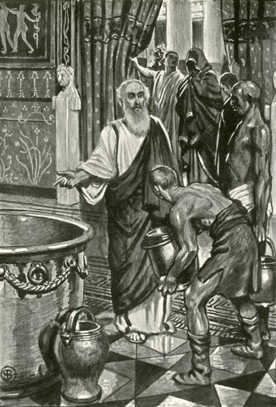 They Filled the Great Vessel of Silver with Pure Water by John Byam Liston Shaw