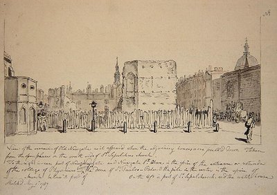 View of the Remains of Old Newgate Prison by John Carter