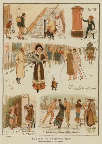 Humours of Christmas-Tide by John Charles (after) Dollman