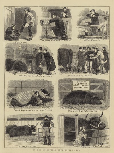 At the Smithfield Club Cattle Show by John Charles Dollman