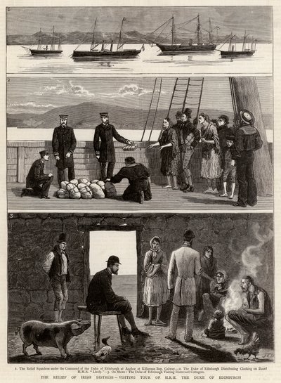 The Relief of Irish Distress, Visiting Tour of HRH the Duke of Edinburgh by John Charles Dollman