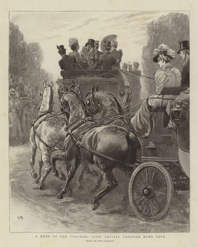A Meet of the Coaching Club, Driving through Hyde Park by John Charlton
